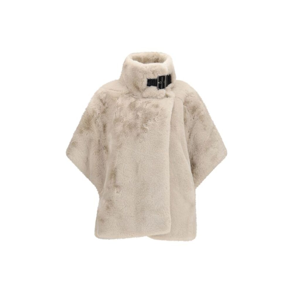 Pinko Women Faux Fur Jacket With Buckle